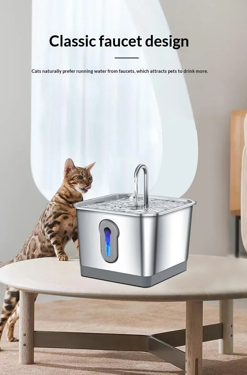 Stainless Steel Cat Water Dispenser