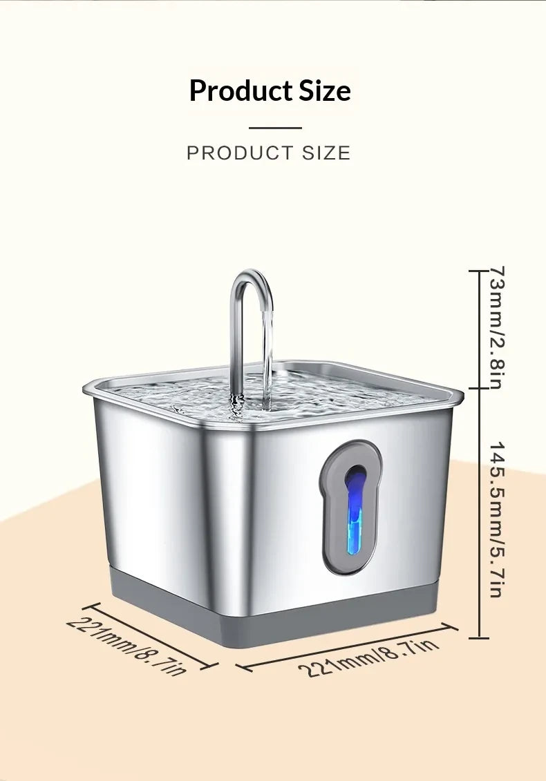 Stainless Steel Cat Water Dispenser