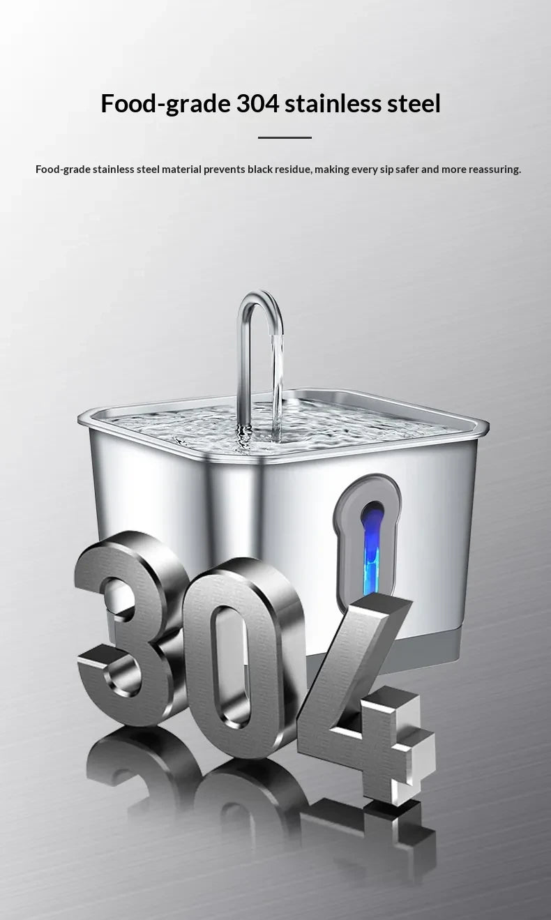 Stainless Steel Cat Water Dispenser
