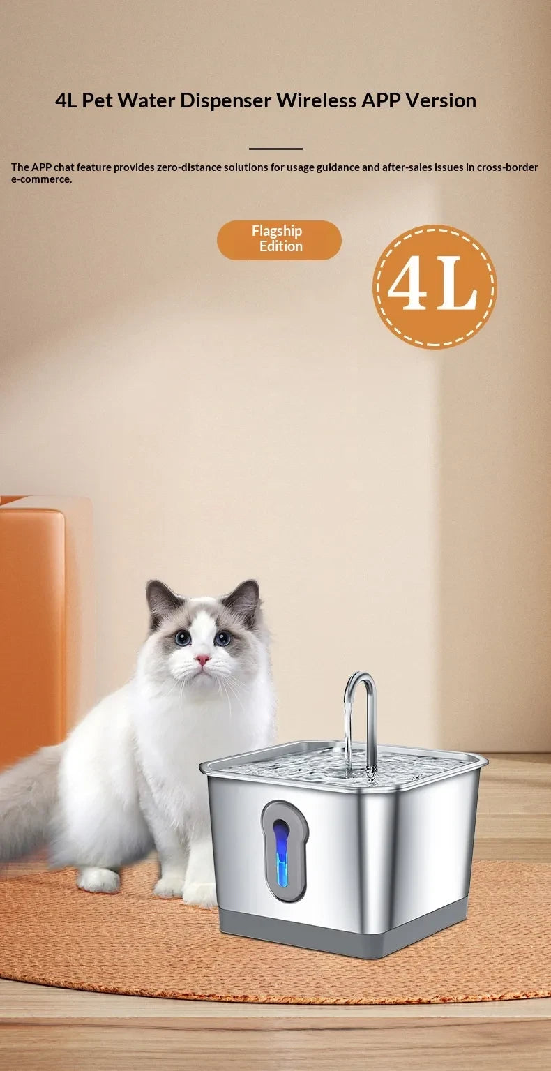 Stainless Steel Cat Water Dispenser
